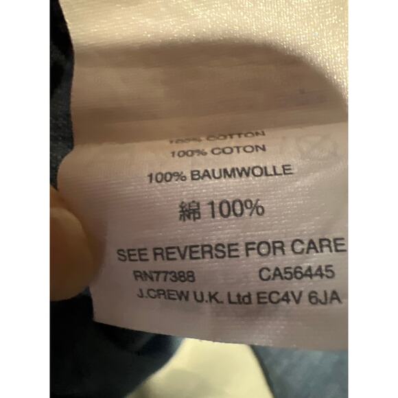 J.Crew Chambray Shirt Dress Women M 100% Cotton Button Front Long Sleeve - Picture 6 of 7